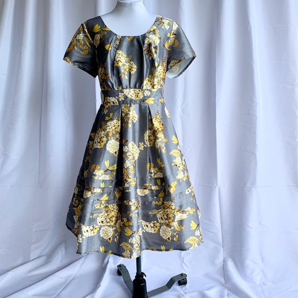 eshakti Dresses & Skirts - eShakti Gray Silk Dupioni Chelsea Dress